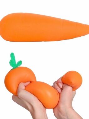 Authentic Kids Toy Carrot Squeeezy- Orange
